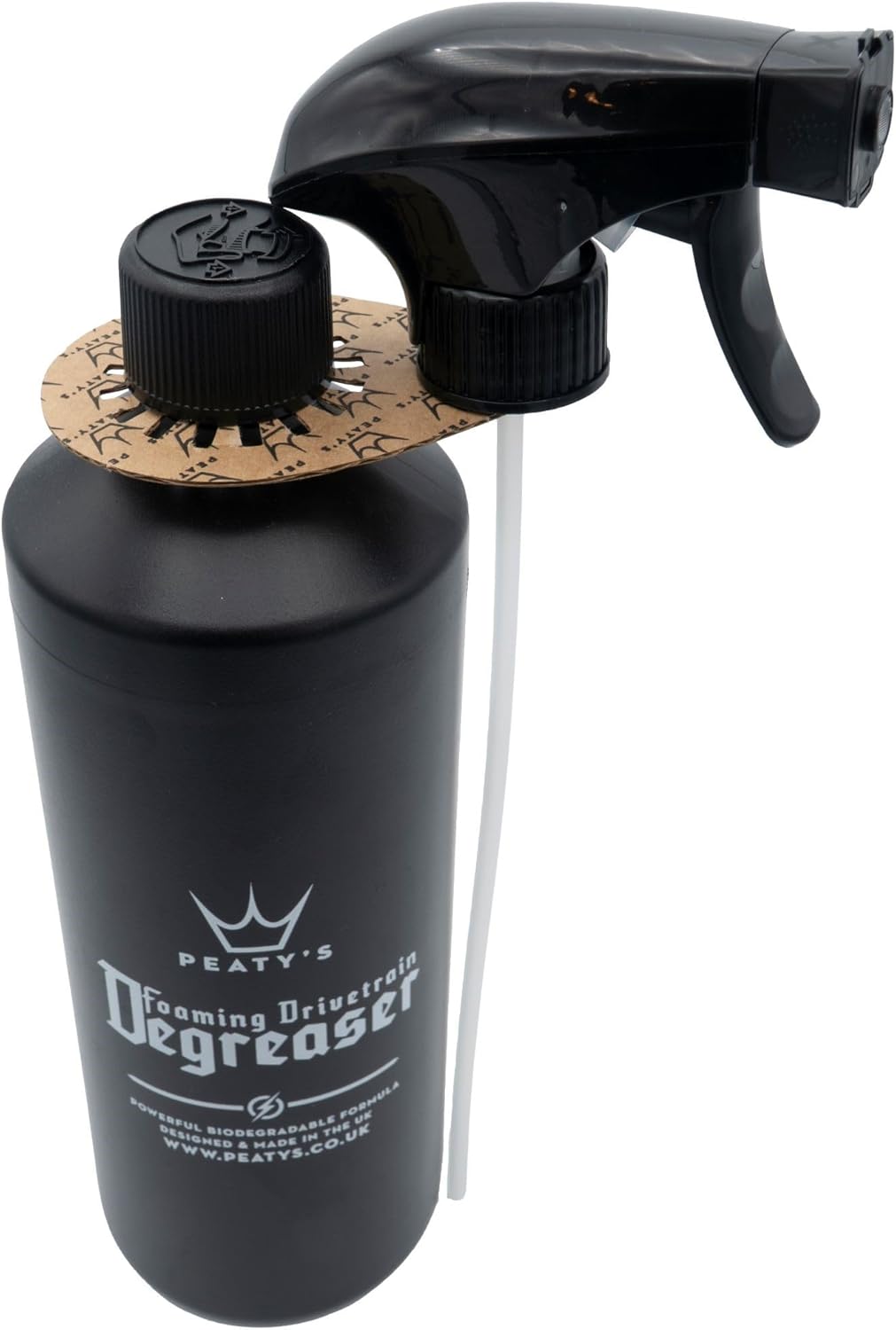 Peaty's Foaming Drivetrain Degreaser- High Strength Biodegradable Bicycle Cassette and Chain Cleaner, 1 Liter / 33.8 oz