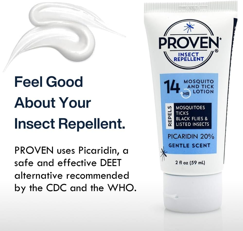 Proven Insect Repellent Lotion, Keep Mosquitoes, Ticks and Flies Off, DEET Alternative Repellent, Up to 14-Hour Protection, Great for Outdoor Camping and Hiking, 6 Ounce, Odorless Lotion