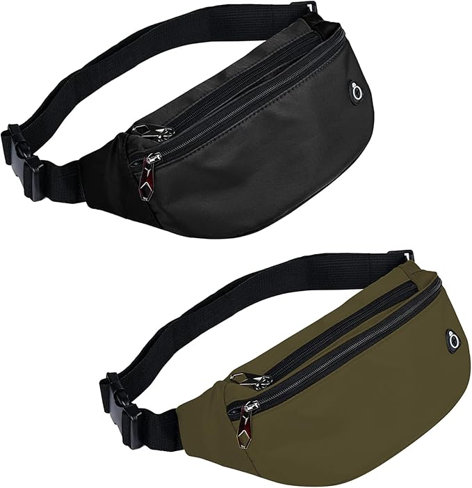 Fanny Pack for Men Women, Waterproof Sports Waist Bag Pack, Belt Bag for Travel Hiking Running