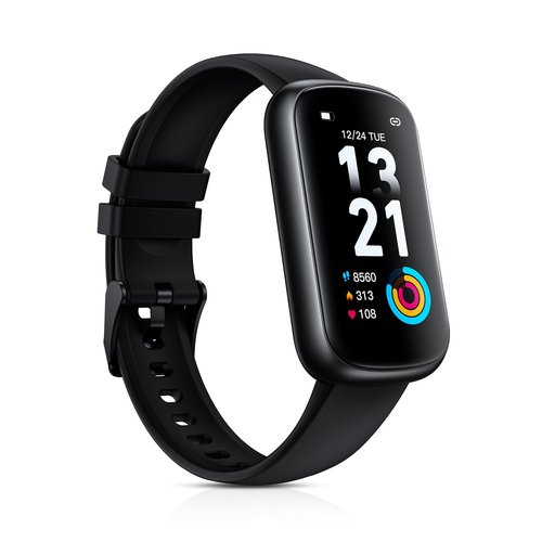 Fitness Tracker Smart Watch, 1.47" Full Touch Health Tracker with 24/7 Heart Rate & Blood Oxygen Monitor, Sleep Tracker, 3ATM Waterproof Step Tracker Activity Tracker for Women Men, Deep Black