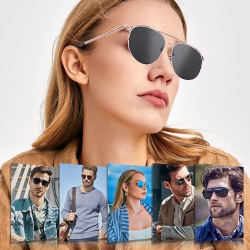 Anti-Tracking Rearview Spy Sunglasses - UV Protection Eyewear with Mirror Lens for Cyclists, Bikers, and Running - Black, Large