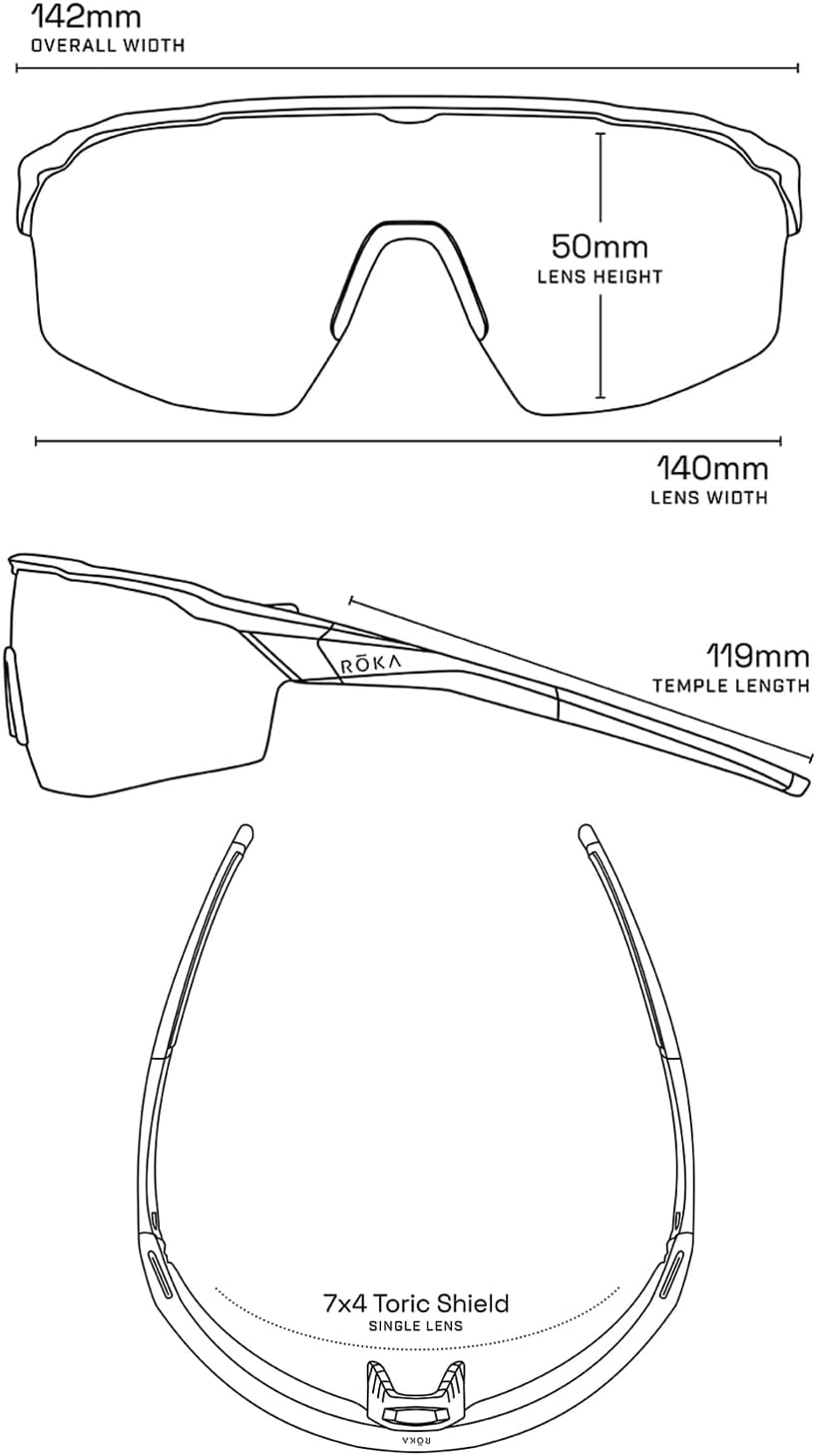 ROKA SR-1 APEX Advanced Sports Performance Ultra Light Weight Sunglasses