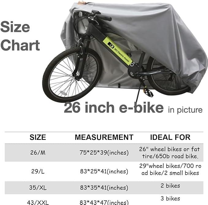 Bicycle Covers Transport. Waterproof Heat Resistant. Ideal As Ebike Cover Or Rain Cover. With Large Mesh Bag For Traveling.2XL