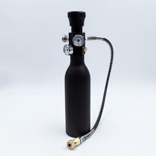 Aopkeo 4500Psi 300Bar Fill Station Charging Valve Dual Gauge with 24" Inch High Pressure Hose (5/8"-18UNF)