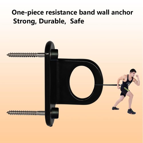OKETHERMO Resistance Band Wall Anchor(3 PCS Black),Heavy Duty Resistance Bands Wall Mount,Adjustable Resistance Band Hooks,Wall Anchor for Resistance Bands for Home Gym Workouts