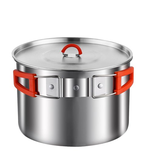 Camping Cookware Set,Camping Cooking Set,304 Stainless Steel Camping Pots and Pans Set,Camping Gear for Hiking Outdoor Cooking Picnics for 2-4 People