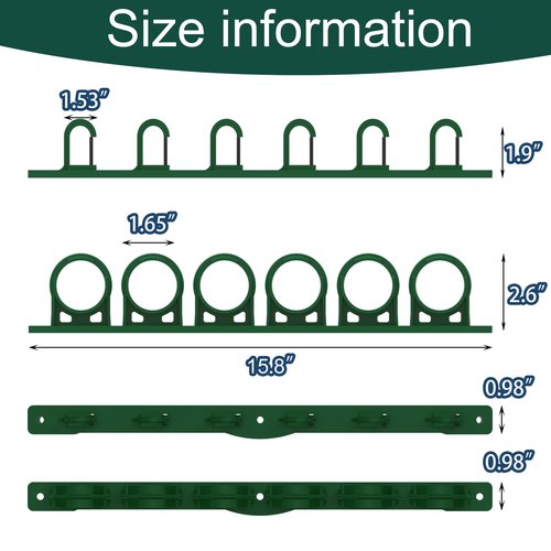 Aventik Vertical/Horizontal Fishing Rod Holder For Garage, Wall, Ceiling Holds Up To 6/12 Fishing Pole Holders (Green)