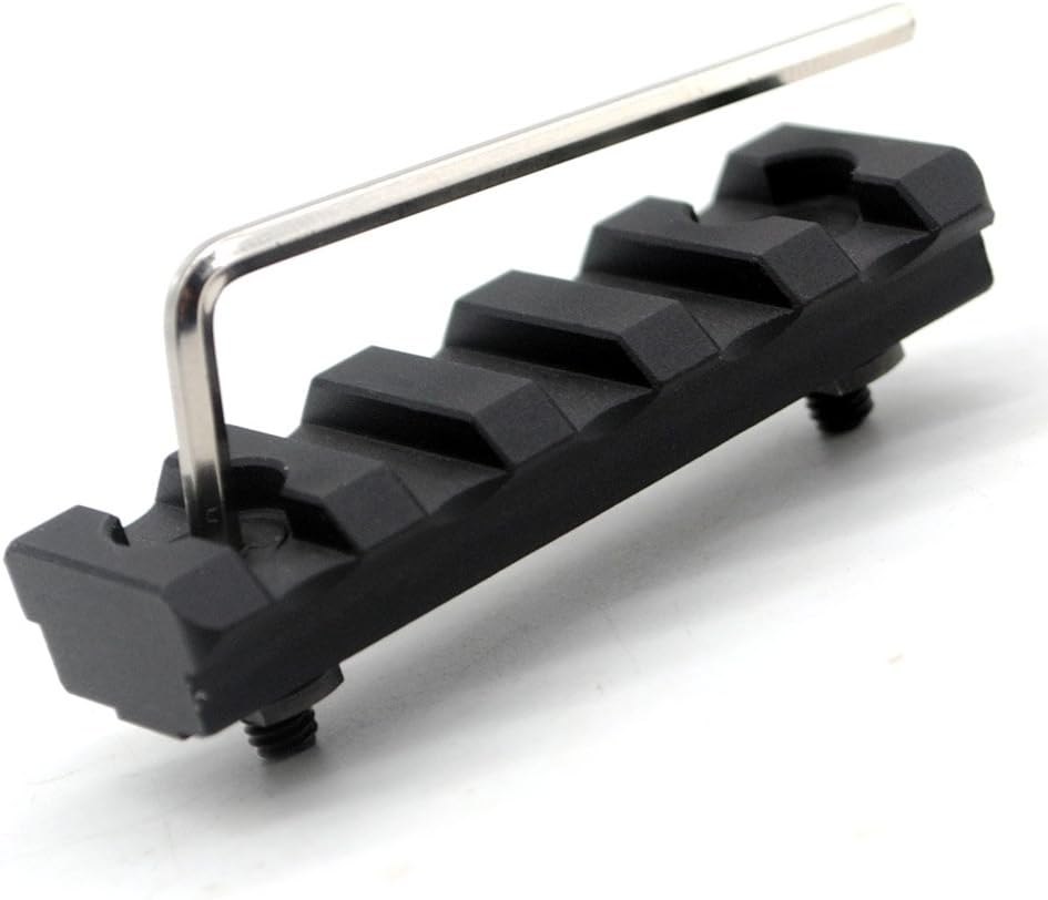 Trirock Picatinny Rail Section 2.2 Inch 5 Slot with Dual Interface for Both Keymod & MLK Rail Mount System