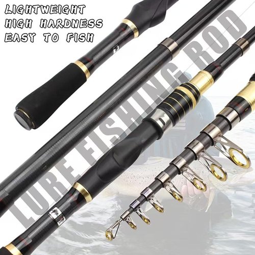 Luyianxi Fishing Rod and Reel Combo - 7.9FT Collapsible Fishing Kits, Carbon Fiber Fishing Pole Spinning Reel Lures Set with Carrier Bag, Fishing Gear for Adults Travel Saltwater Freshwater