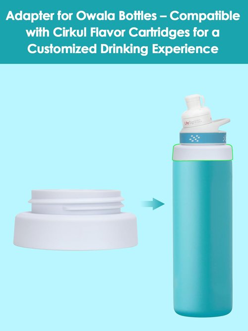 WIBOND Water Bottle Adapter Compatible with Owala FreeSip Insulated Stainless Steel 24/25/32/40 oz, Leak-Proof Flavor Cartridges Adapter, BPA-Free, Bottle Adapter Compatible for Owala Cup