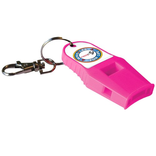 Whistles for Life by resqme in Pink, Loud and Powerful Rescue Survival and Safety, Made in USA, 120 Decibels Emergency Whistle, for Outdoors, Camping, Hiking, Running, Boating, Hunting, Self Defense
