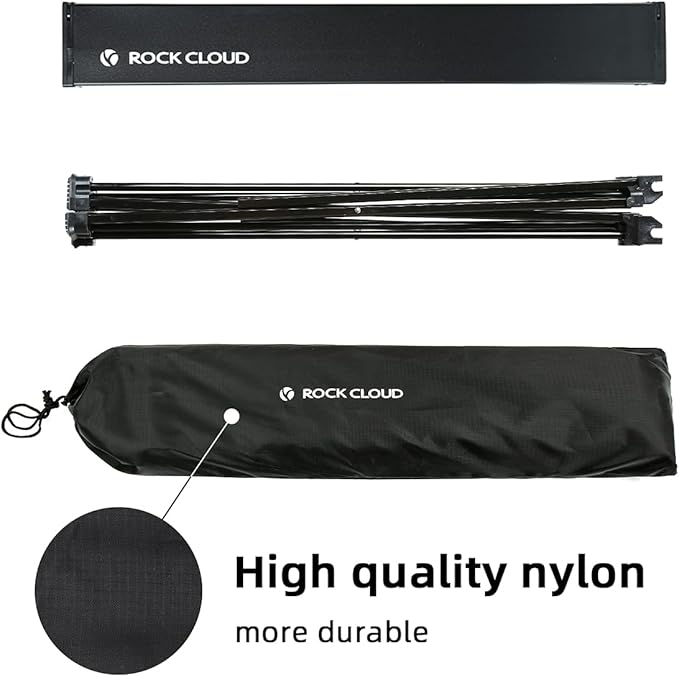 ROCK CLOUD Portable Camping Table Ultralight Aluminum Camp Table Folding Beach Table for Camping Hiking Backpacking Outdoor Picnic