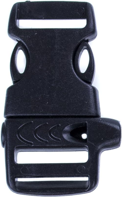 West Coast Paracord Side Release Whistle Buckle – 5, 10, or 20pc Pack Sizes – Choose from Options – 3/4 Inch