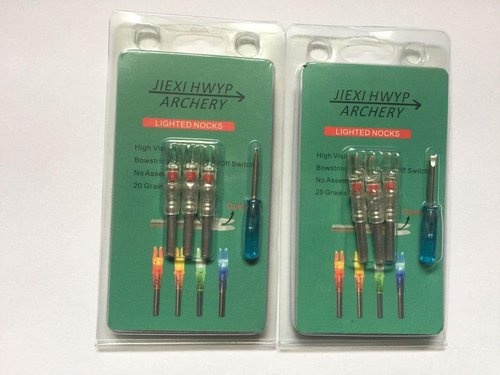 Automatically Lighted Led Nocks for Inner Diameter 6.3 mm Compound Bow Arrows GT Size Pack of 6 (red)