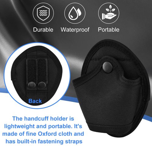 Trasylph 2 Pcs Handcuff Case,Handcuff Holster,Open Top Handcuff Holder Holster,Law Enforcement Cuff Holder Hand Cuff Pouch,Law Enforcement Cuff Pouch Fits Standard Chain or Hinge Handcuffs