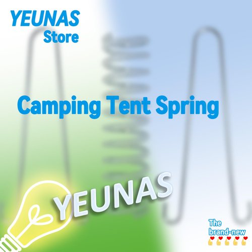 YEUNAS Camping Tent Spring, Stainless Steel Rope Tensioner Awning Fixed Hook Buckle, Portable Camping Tent Fixed Buckle, Outdoor Camping Spring Buckle (6 Pack)