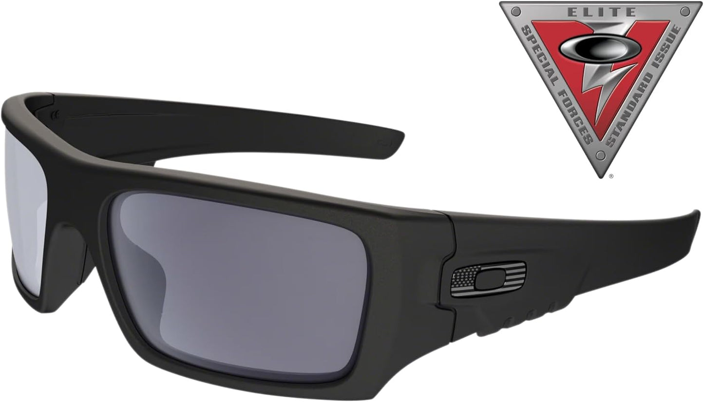 Oakley SI Det Cord Sunglasses Matte Black USA Tonal Flag with Grey Lens ANSI Z87.1 Stamped