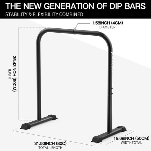 KAKICLAY Multi-Grip Pull Up Bar and Premium Dip Bars with Adjustable Ultra-Stable Settings & Non-Slip Feet - USA Original Patent, Designed, Shipped, Warranty