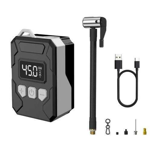 Mini Electric Portable Bicycle Pump, with American Valve.