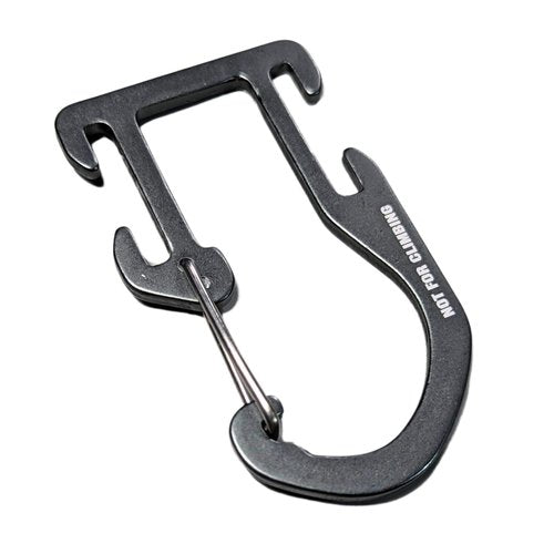 Molle Attachment Backpack Gear Tactical Aluminum Carabiner Snap D-Ring Clip Hook (Dark Grey)