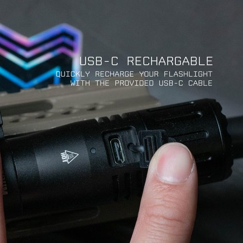 Monstrum ArcSaber 1200 Lumens Weapon Light with Remote Pressure Switch | Picatinny Swivel Mount | Black