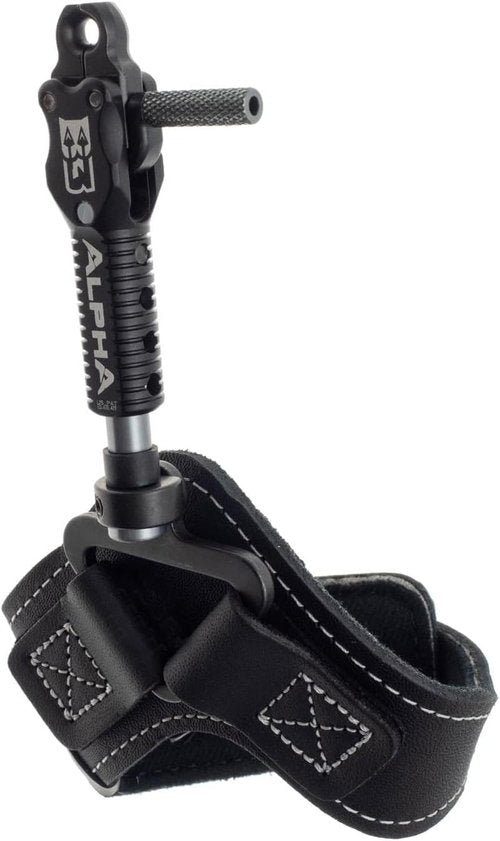 B3 Archery Alpha Double-Caliper Wrist Strap Archery Compound Bow Arrow Release Aid Trigger w/Adjustable Trigger Travel, Roller-Sear Double Stainless Steel Jaws, for Bowstring & String Loop Use