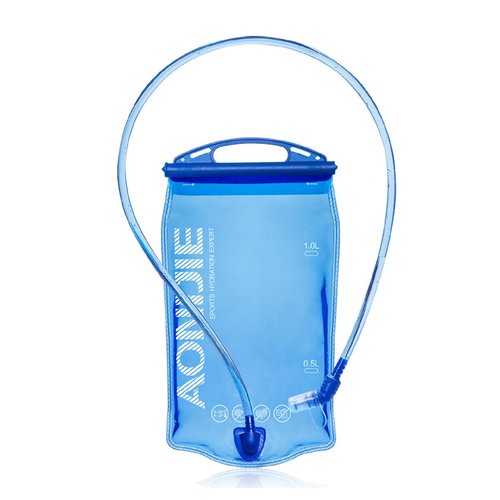 YAPJEB Hydration Bladder, BPA Free, 1L/1.5L/2L/3L, Portable Water Reservoir for Running, Hiking, Climbing, Cycling (PEVA, 1L)