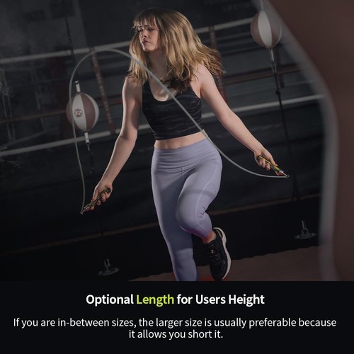 Hererope Weighted Jump Ropes for Men & Women, 1LB Jump Rope Weighted With Ball-bearing, No-Slip Grip, Durable Steel Cable, Heavy Jump Rope Designed for Fitness, High-Intensity Strength Workouts, crossfit