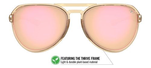 Tifosi Optics Selca Sunglasses (Crystal Brown (Pink Mirror))