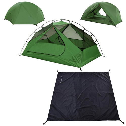 Clostnature Taurus Lightweight Backpacking Tent - 7'3'' x 4'11'' x 3'10'' Camping Tents with Matching Waterproof Tent Footprint, 2 Person Waterproof Tent with Camping Tarp for Outdoor, Hiking