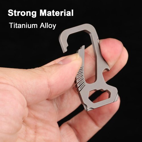 SHD Titanium Keychain Clip,Multifunctional Carabiner Keychain with Bottle Opener, Car Keychain for Indoor Outdoor Daily Use