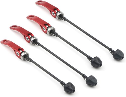 Black/Blue Quick Release Bicycle Hub Front & Rear Bicycle Axle Hollow Shaft Fit for Road Bike, Mountain Bike, MTB, BMX, 2 Pairs