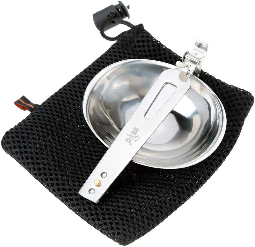 Portable Stainless Steel Outdoor Tableware Camping Folding Spoon Soup Ladle Cooking Utensils