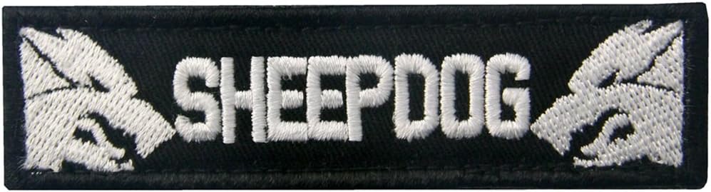 Sheepdog Tactical Military Embroidered Morale Hook & Loop Patch - Red