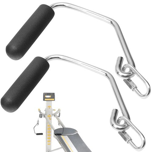 ZHIXING Open Ended Chrome Grip Handles for Tot-al Gym Home Workout Machines 2000, 2200, 2500, 3000, 3000XL, XL, XLS - Total Gym Accessories Compatible with Supra, Electra, FIT, Black