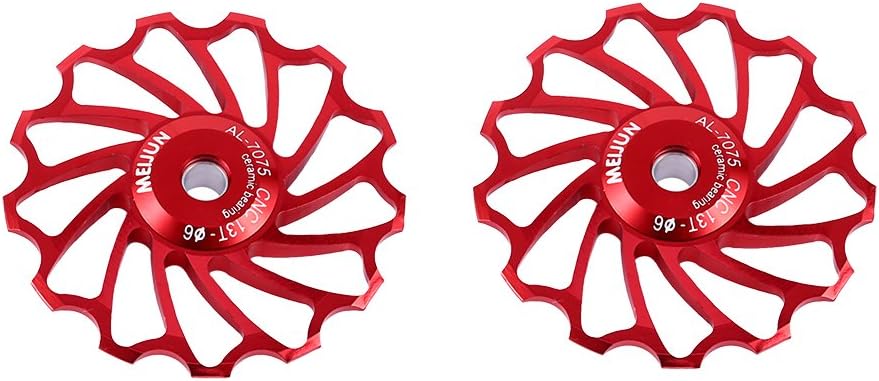 Rear Derailleur Pulley, Ceramic Bearing Wheel Aluminium Alloy Rear Derailleur Roller 11T/13T (2pcs)(13T-Red), Wholesale Business