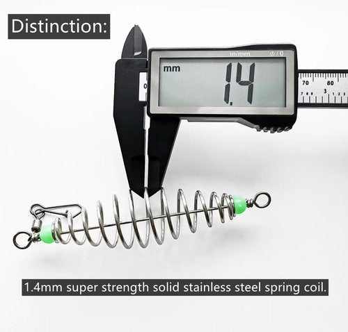 Spring Carp Fishing Feeder: 20pcs Heavy Duty Steel Bait Cage Carp Fishing Equipment (Large)