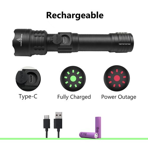 Coyote Hunting Light,Red Hunting,Red,Green,Blue,White 5 in 1 Light for Hog,Coon,Predator,Sniper,Scope Lights