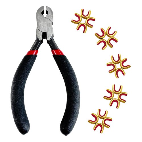 Luoyer Archery Bow String Nocking Points Set – 20 Pcs Brass Nocking Points and Pliers for Compound Recurve Bow for Installing Nock Buckles Archery Accessories Tool Kit