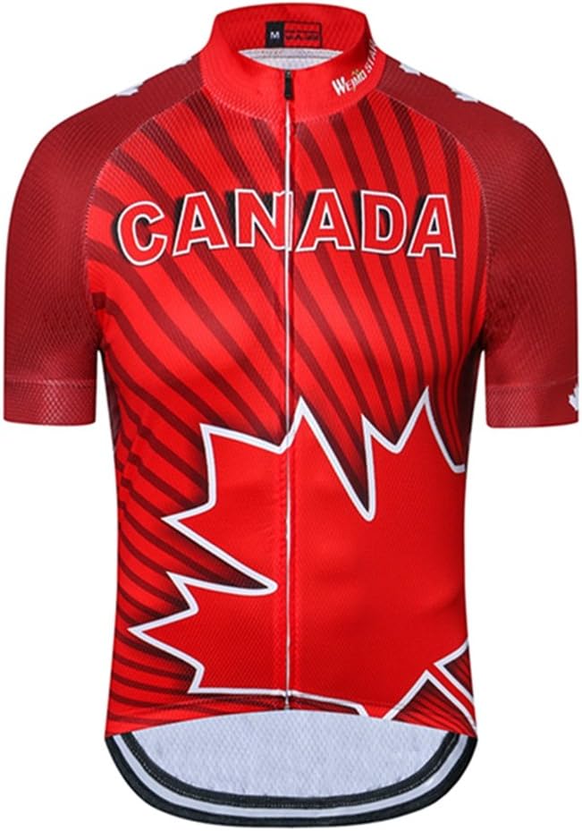 Weimostar Men's USA Cycling Jersey Short Sleeve Biking Shirts Breathable with Pockets