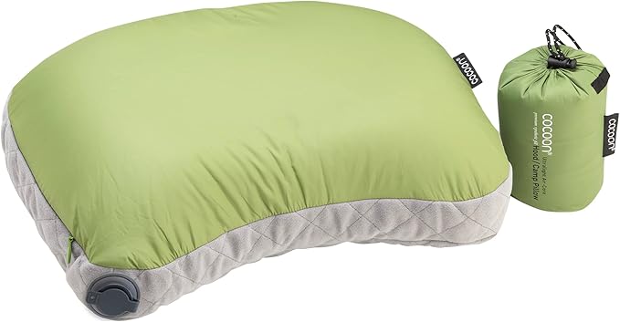 COCOON- Premium - Ultralight Inflatable AirCore Shaped Pillow - Washable Travel Air Pillows for Camping, Hiking, Backpacking (Regular 11" x 15")