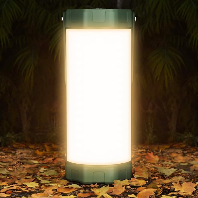 Glocusent Camping Lantern Rechargeable, Up to 80Hrs, 5000mAh 106 LED Lantern with 5 Brightness 3 Modes & SOS, IP68 Waterproof, Max 1200LM, Camping Light for Power Outages Hiking Emergency Hurricane