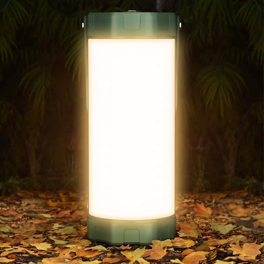 Glocusent Camping Lantern Rechargeable, Up to 80Hrs, 5000mAh 106 LED Lantern with 5 Brightness 3 Modes & SOS, IP68 Waterproof, Max 1200LM, Camping Light for Power Outages Hiking Emergency Hurricane