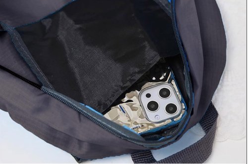 Ultra Lightweight Foldable Backpack 2Packs for Outdoor Adventures,Water Resistant Daypack for Travel Camping Hiking (Black Blue 2 PCS)