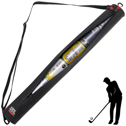 KEMIMOTO Golf Beer Sleeve Cooler Bag, 6-Can Insulated Cooler with Adjustable Shoulder Strap and Dual Zippers, Leak Proof, Keeps Drinks Cold for 4 Hours, Golf Accessories