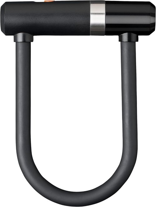 AXA Newton Mini Bike U-Lock with Cable, Heavy Duty Anti-Theft Bicycle U Lock, 14mm Shackle and 10mm x3.25ft Length Security Cable with Mounting Bracket and Keys