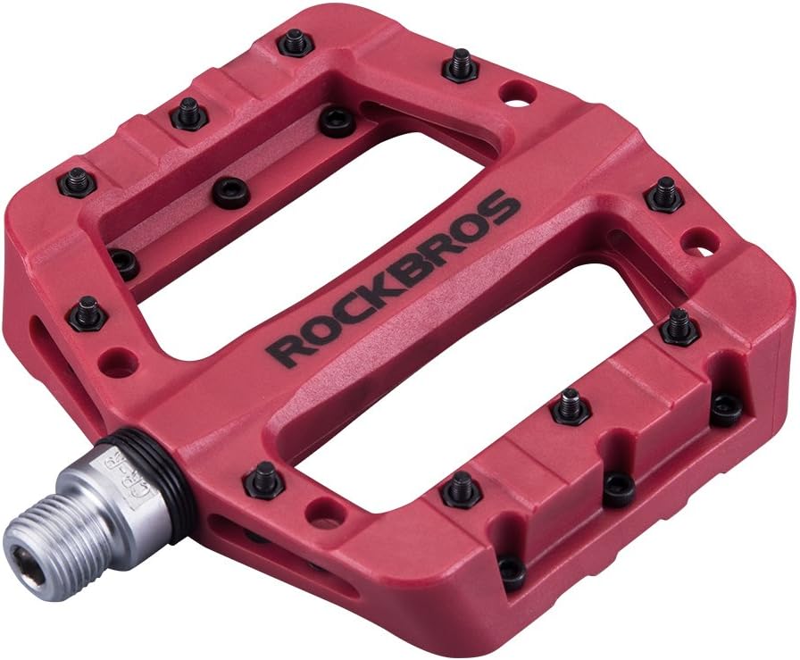 ROCKBROS MTB Pedals Mountain Bike Pedals Lightweight Nylon Fiber Bicycle Platform Pedals for BMX MTB 9/16"