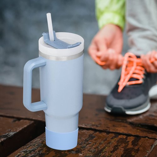 QIANHAI Silicone Boots for Stanley Quencher Adventure 40oz Tumbler & IceFlow 30oz 20oz - Protective Silicone Sleeve Fits HydroFlask 12-24OZ Stanley Cup Accessories (XW-1Black)