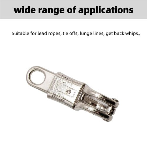 Narcilors 5 Pcs Nickel Plated Quick Release Panic Snap with Fixed-Eye for Get Back Whips Release Paracord Saddles
