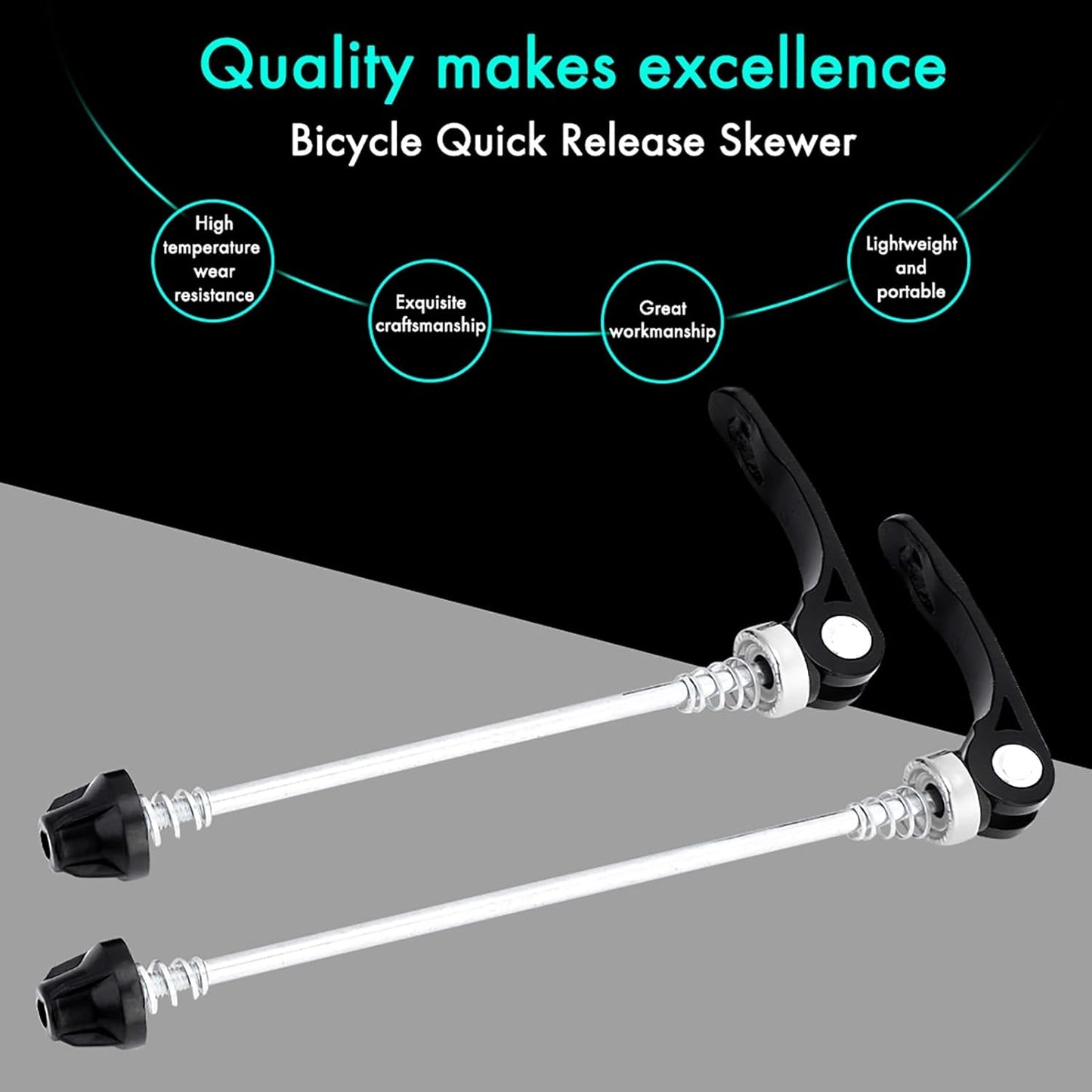 Wheel Hub Front and Rear Skewers Quick Release Clip Bolt Lever for Road Mountain
